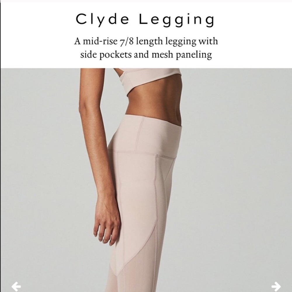 Varley Clyde Legging in Sepia Rose SMALL NWOT